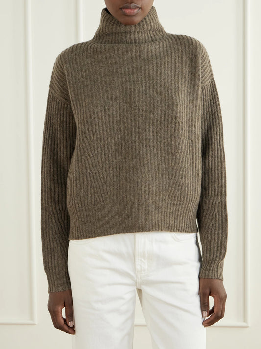 Le Kasha Verbier Ribbed Cashmere Turtleneck Sweater