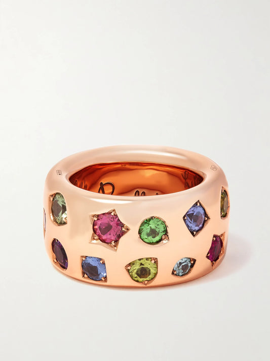 Maxi Iconica 18-karat Rose Gold Multi-stone Ring