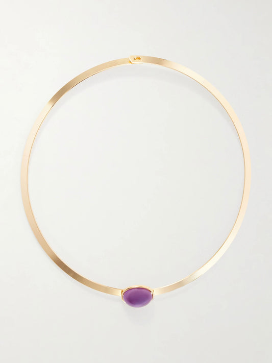 Jennifer Behr Elaine Gold-plated Amethyst Necklace