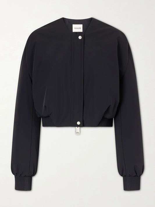 Cordan Cropped Shell Bomber Jacket
