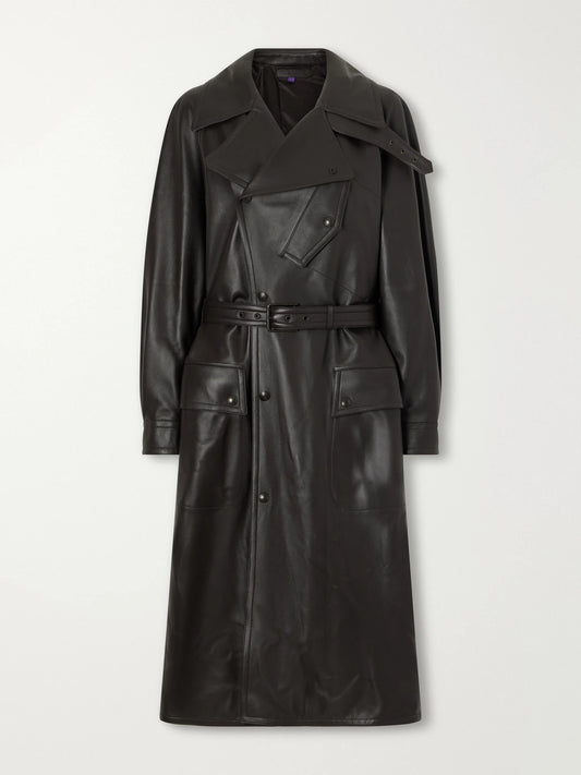 Ralph Lauren Collection Belted Leather Coat
