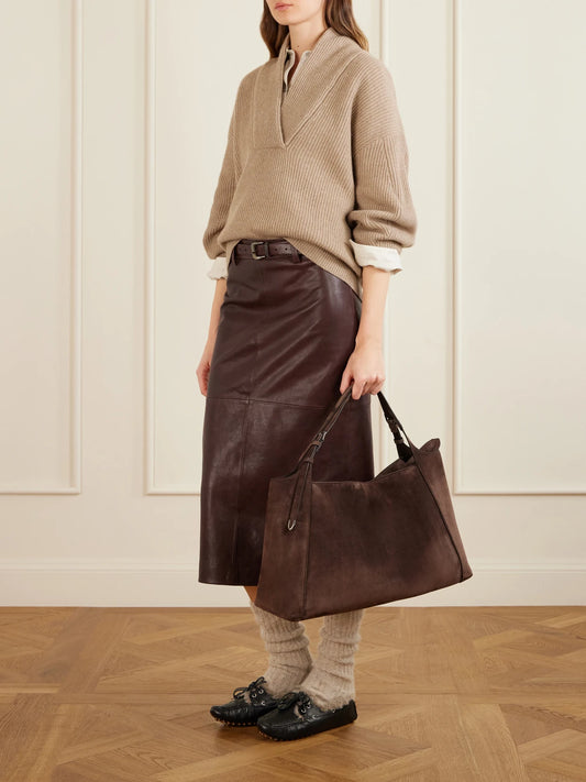 Suede Tote