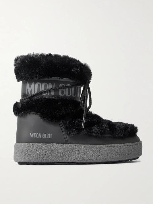 Moon Boot Ltrack Monaco Plush-trimmed Shell Snow Boots