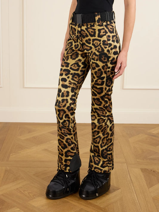 Minou Belted Leopard-print Ski Pants