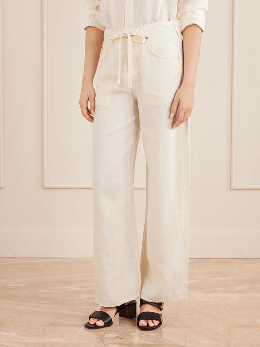 Brynn Linen Straight-leg Pants