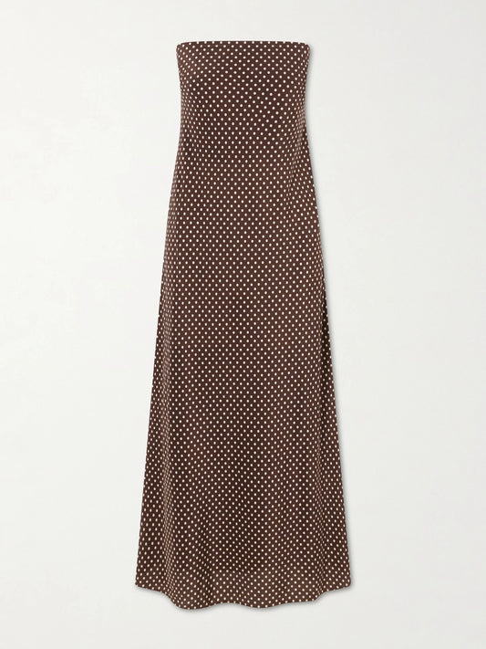 Bias Polka-dot Silk-crepe De Chine Midi Dress