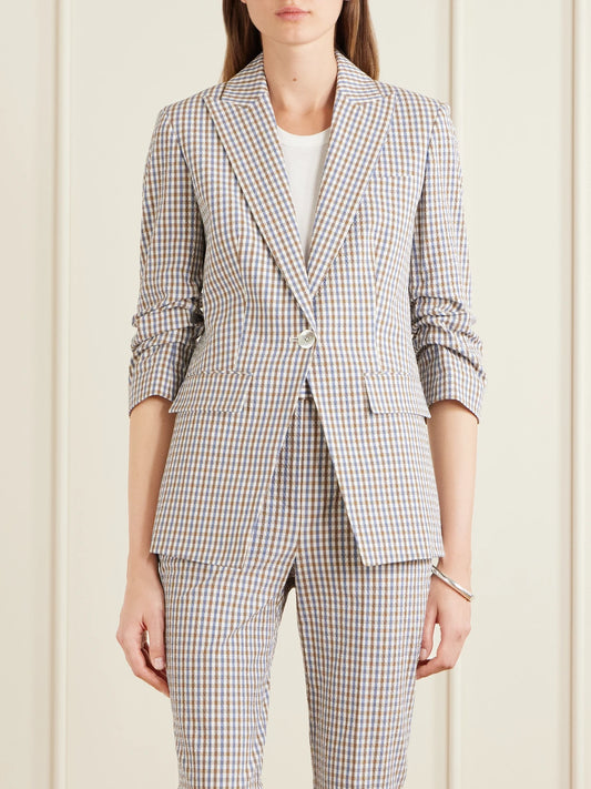 Clayton Dickie Checked Cotton-seersucker Jacket