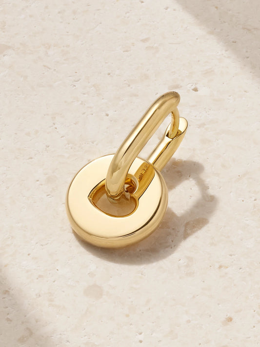 Love Petite Chubby Heart Beat 18-karat Gold Single Earring