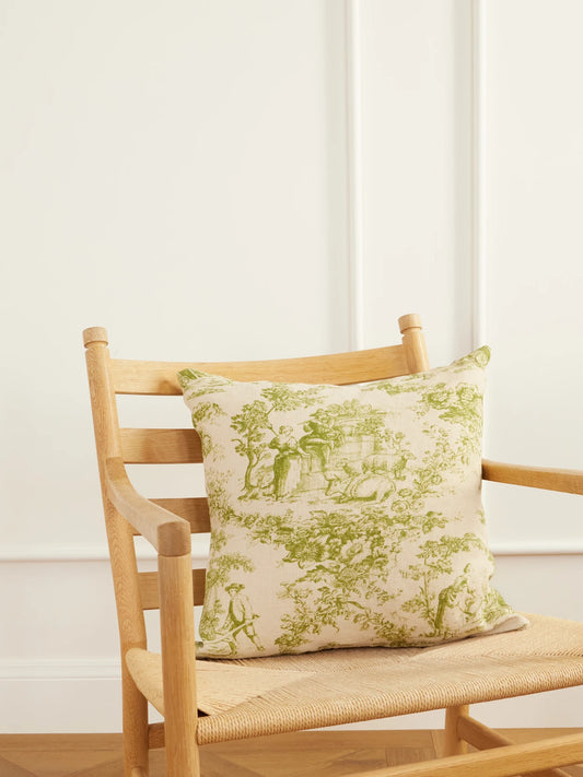 The House of Lyria Glafira Floral-print Linen Cushion
