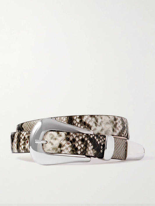 Déhanche Colette Snake-effect Leather Waist Belt