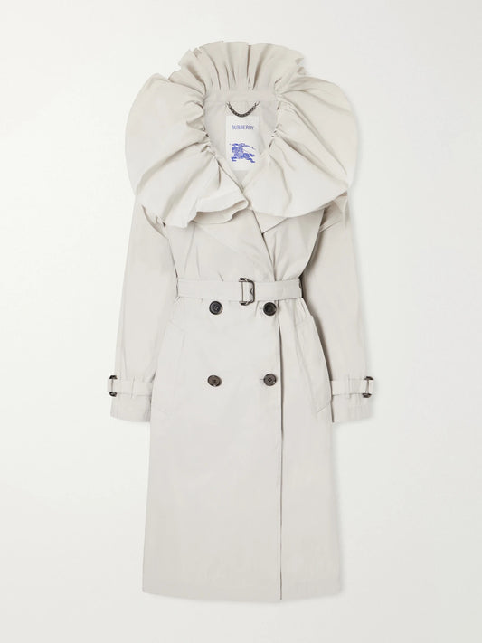 Burberry Clare Belted Gabardine Trench Coat