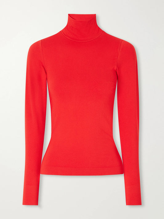 Perfect Moment Ribbed Thermal Modal-blend Turtleneck Base Layer