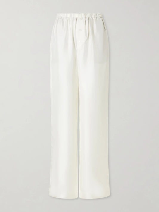 RÓHE Silk-satin Wide-leg Pants