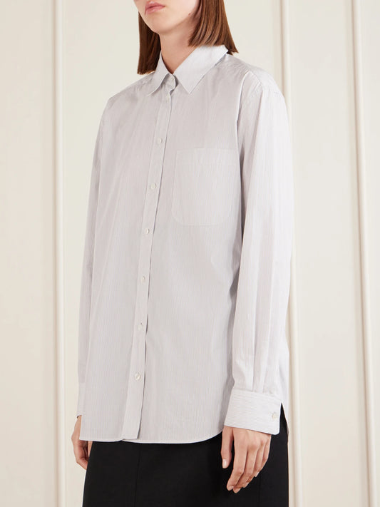 Gavina Striped Cotton-poplin Shirt