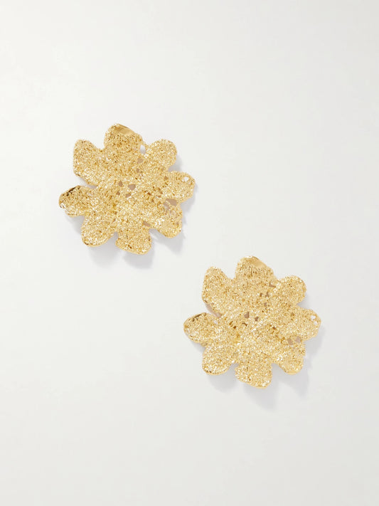 Anemone Gold-plated Earrings