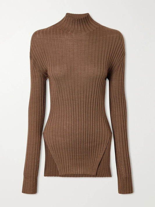 KHAITE Vinci Wool And Silk-blend Turtleneck Sweater