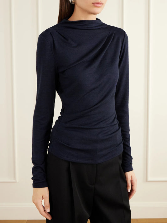 Proenza Schouler White Label Mimi Draped Stretch-jersey Top