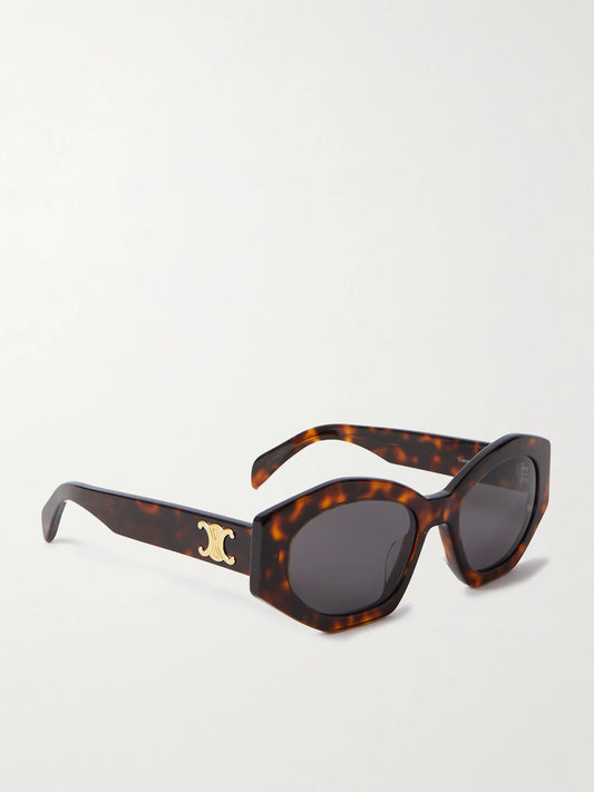 Triomphe Cat-eye Tortoiseshell Acetate Sunglasses