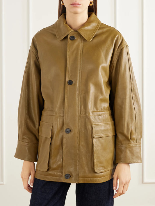 ARMA Maeve Paneled Leather Jacket