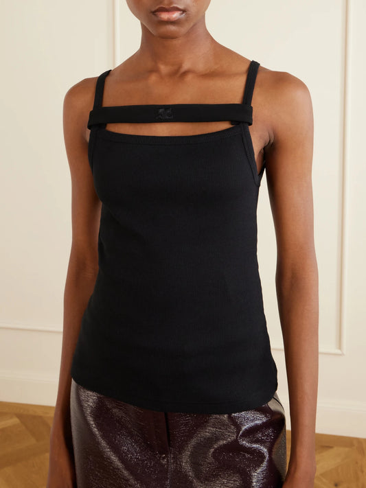 90's Ribbed Cotton-blend Jersey Tank