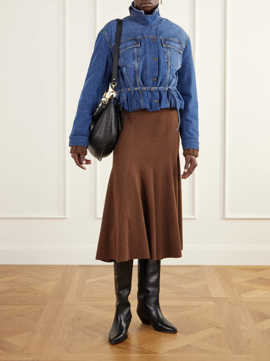 ISABEL MARANT Oskan Embellished Textured-leather Shoulder Bag