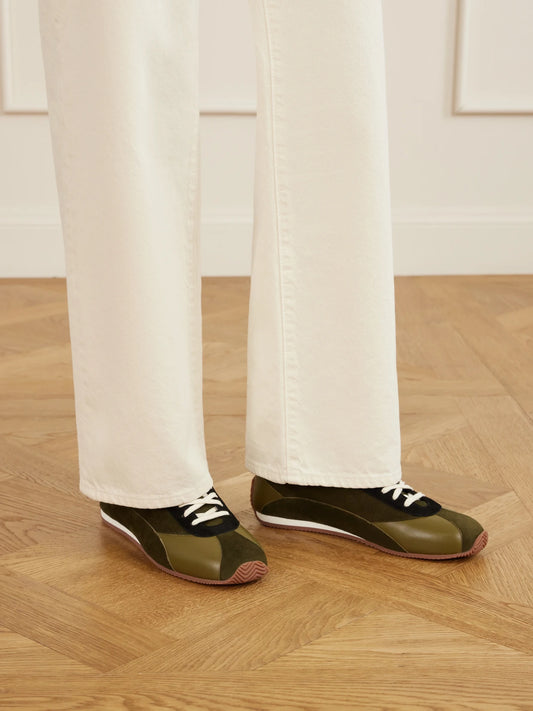 Berenices Suede And Leather Sneakers