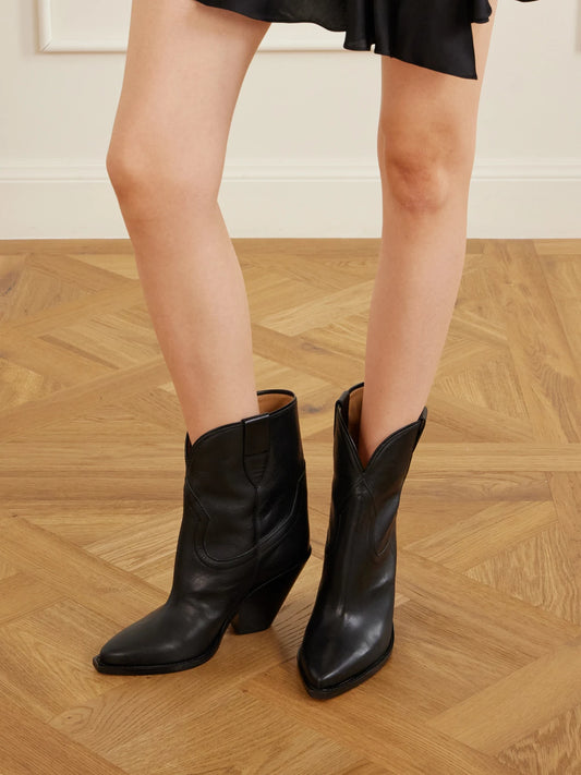 Leyane Leather Ankle Boots