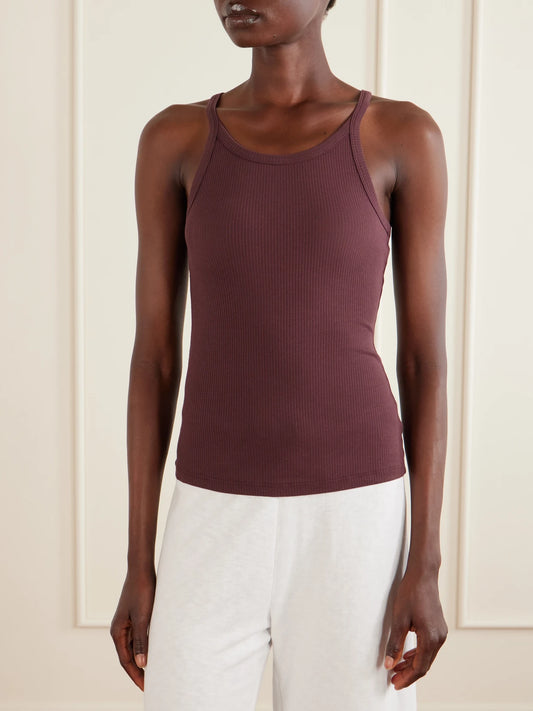 Ribbed Supima Cotton-blend Tank