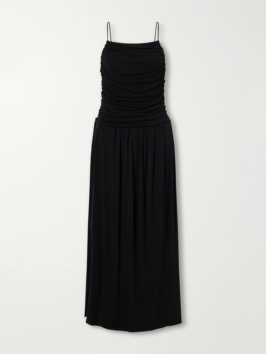 KALLMEYER Reese Gathered Jersey Midi Dress