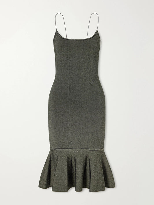 Jacquemus La Robe Maille Pina Knitted Midi Dress