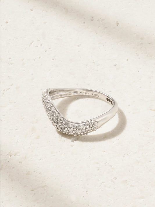 Wave Alliance 18-karat White Gold Diamond Ring