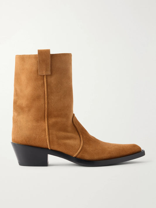 KHAITE Clive 35 Suede Ankle Boots