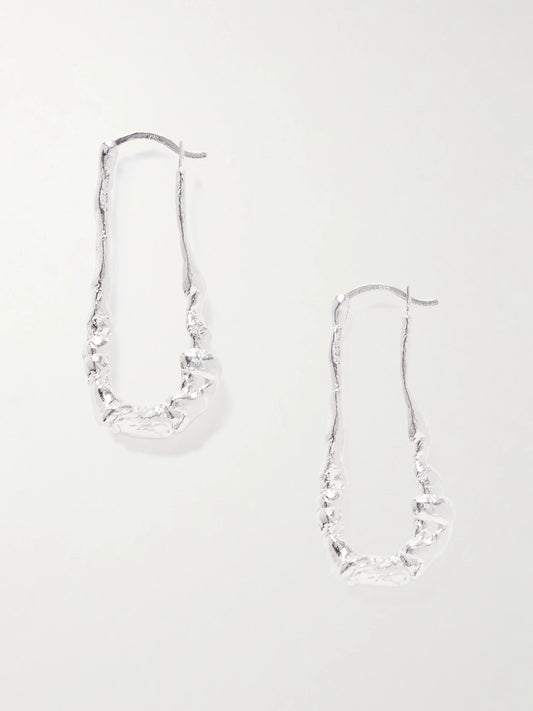 Silver-plated Hoop Earrings