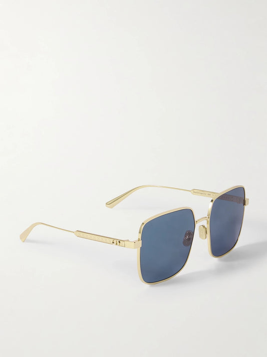 Diorcannage S1u Gold-tone Square-frame Sunglasses