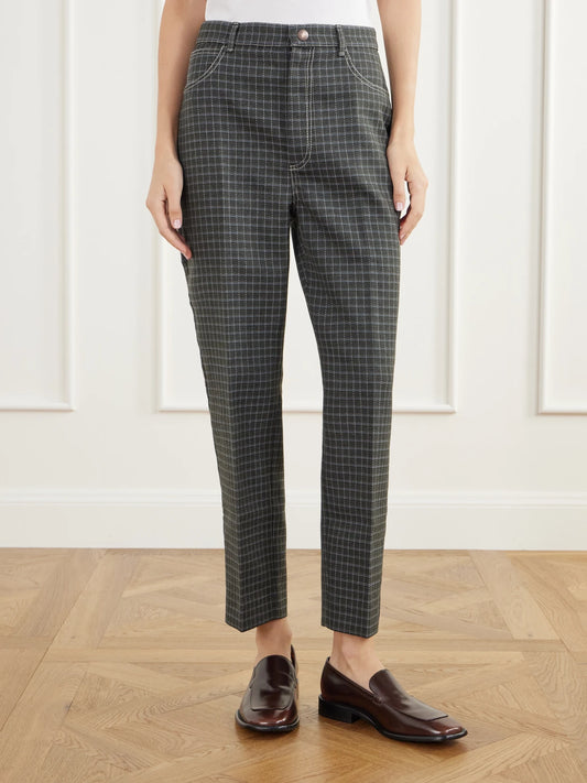 Acne Studios Penima Checked Twill Straight-leg Pants