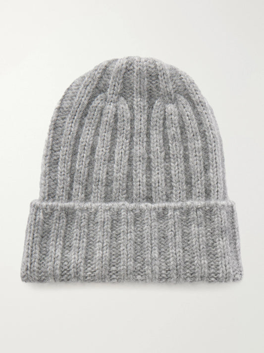Johnstons of Elgin Bhaltair Ribbed Cashmere And Silk-blend Beanie