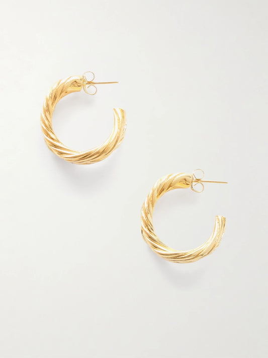 Thread Gold-plated Earrings