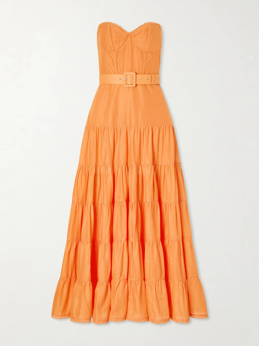 Danny Guipure Lace-trimmed Cotton-blend Voile Midi Dress
