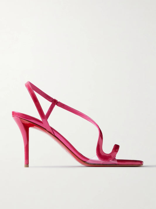 Rosa Z 80 Pvc-trimmed Patent-leather Sandals