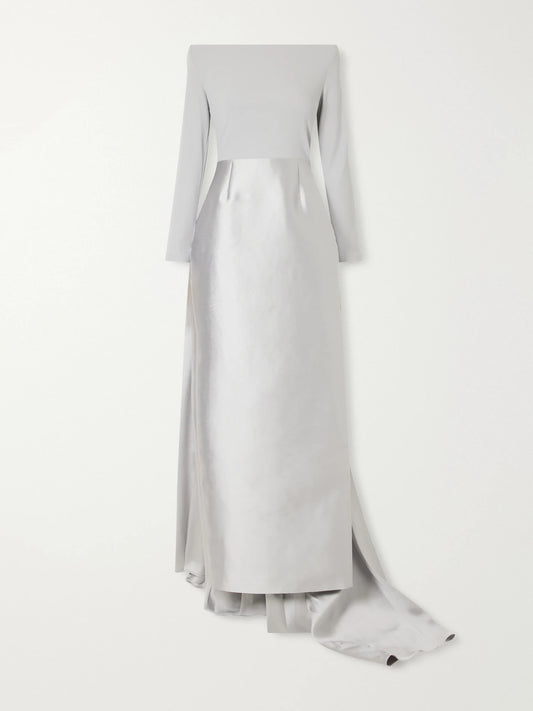Solace London Winslow Off-the-shoulder Crepe Gown