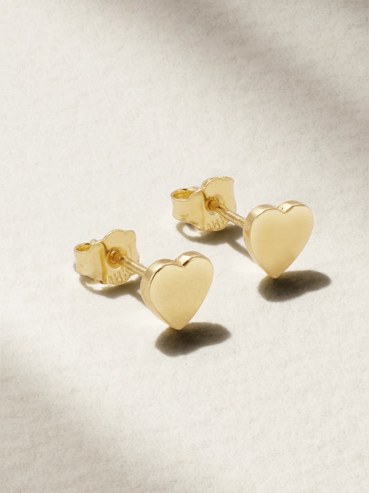 Heart 18-karat Gold Earrings
