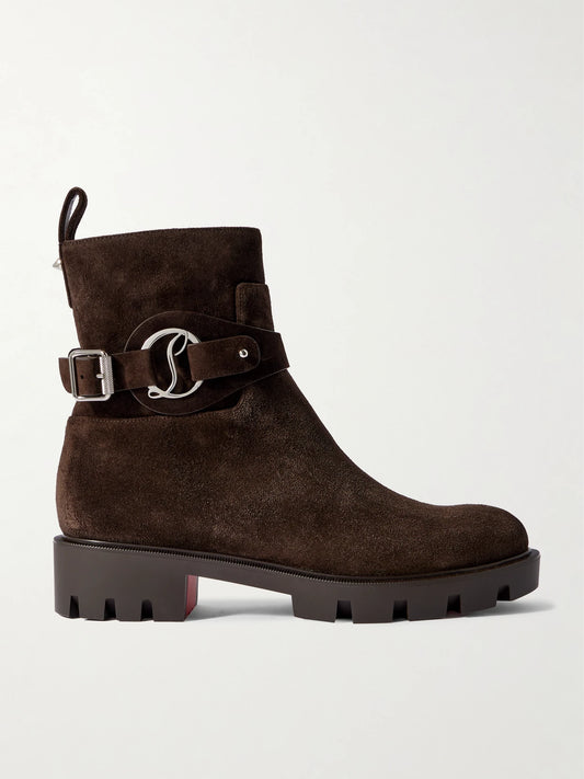 Dianouchette Buckled Suede Ankle Boots