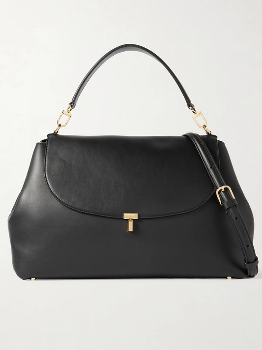 T-lock Large Leather Shoulder Bag
