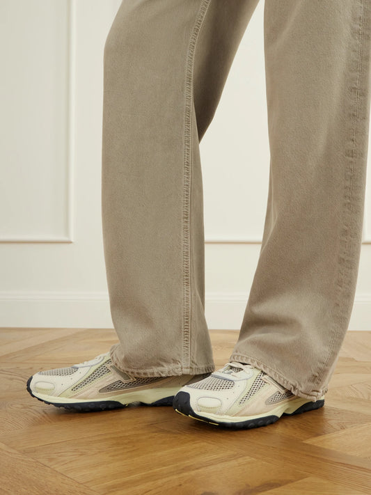New Balance + Auralee 204l Leather-trimmed Mesh Sneakers