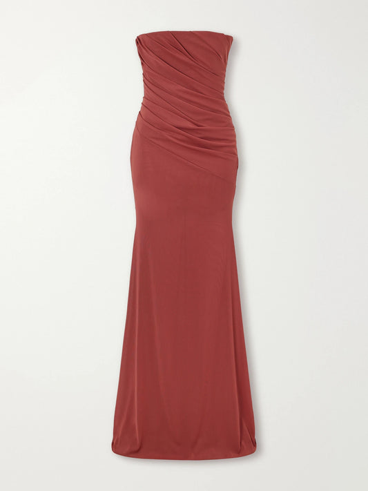 Alex Perry Gathered Mesh Gown
