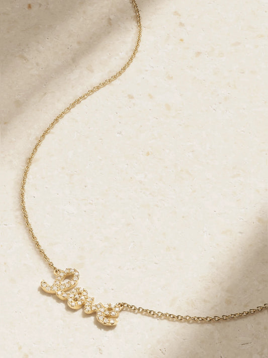 Love 14-karat Gold Diamond Necklace