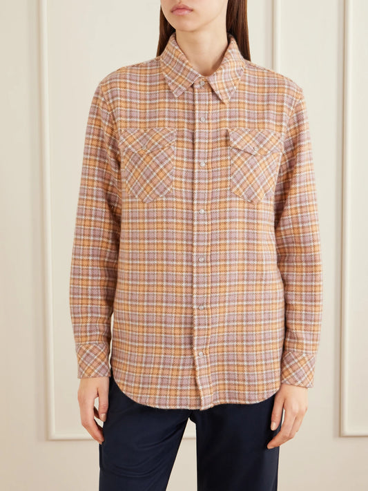 Midnight Rose Checked Cashmere Shirt