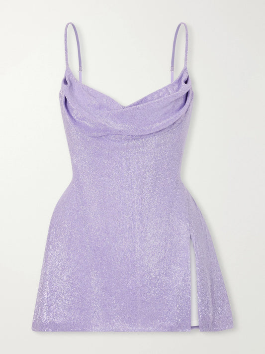Wiederhoeft Maggi Draped Bead-embellished Tulle Mini Dress