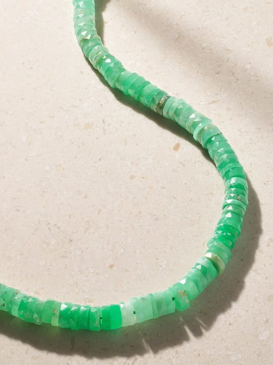 JIA JIA 14-karat Gold Chrysoprase Necklace