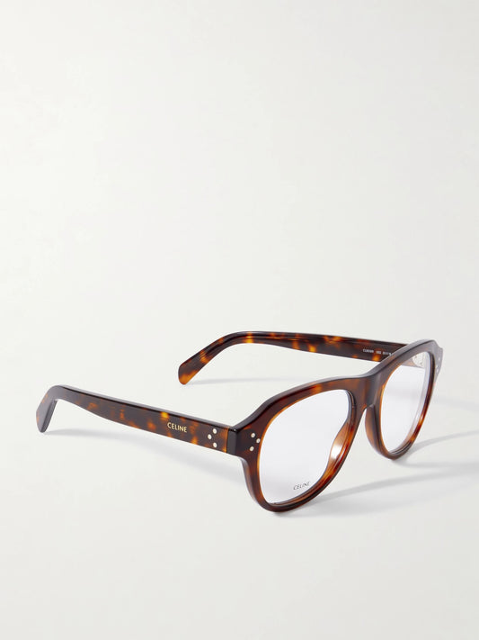 CELINE Eyewear Aviator-style Tortoiseshell Acetate Optical Glasses